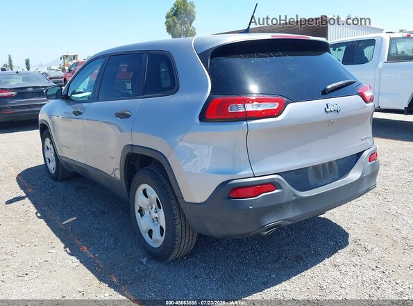 1C4PJLAB0HD225097 2017 JEEP CHEROKEE Silver Trasero izquierdo