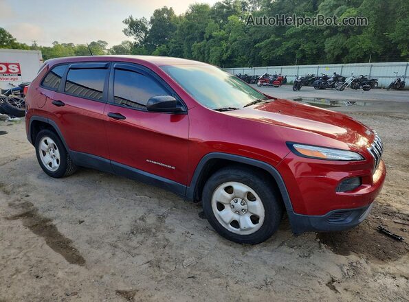1C4PJLAB2HD218913 2017 JEEP CHEROKEE Бордовый Передняя правая четверть