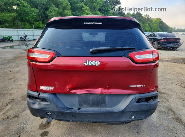 1C4PJLAB2HD218913 2017 JEEP CHEROKEE Бордовый Вид сзади