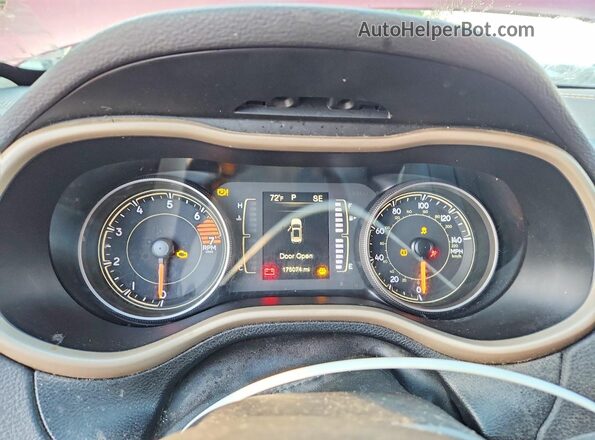 1C4PJLAB2HD218913 2017 JEEP CHEROKEE Бордовый Вид щитка приборов