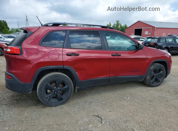 1C4PJLAB2HW554291 2017 JEEP CHEROKEE Maroon Tył prawy