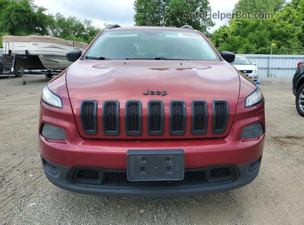 1C4PJLAB2HW554291 2017 JEEP CHEROKEE Maroon Widok z przodu