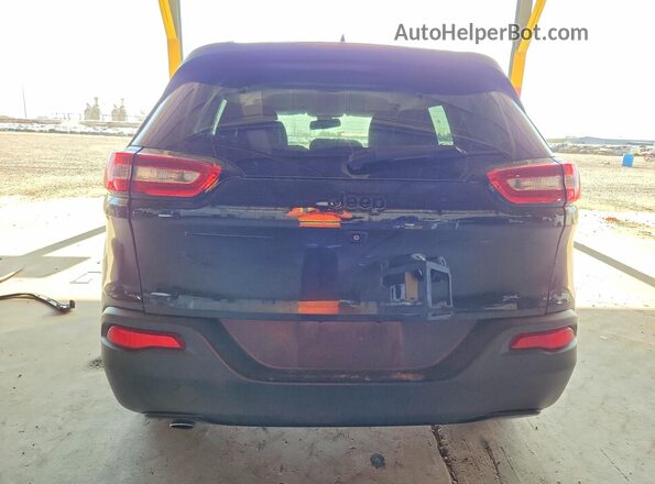 1C4PJLAB3GW303469 2016 JEEP CHEROKEE Black Вид ззаду