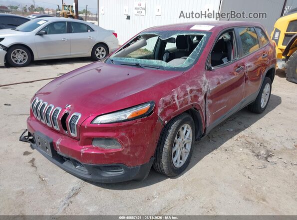1C4PJLAB3HW663410 2017 JEEP CHEROKEE Red წინა მარცხენა ხედი სამი მეოთხედიდან