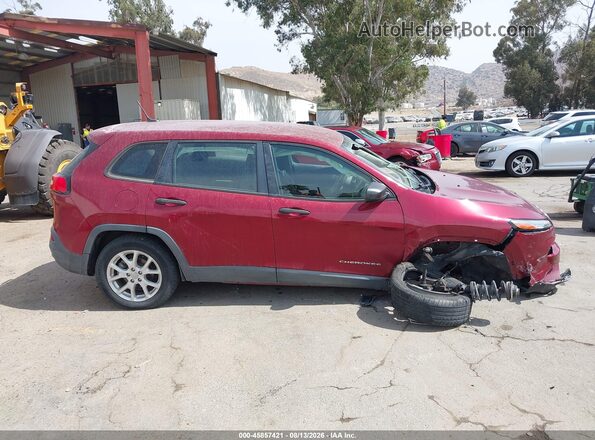 1C4PJLAB3HW663410 2017 JEEP CHEROKEE Red უკანა სალონის ხედი