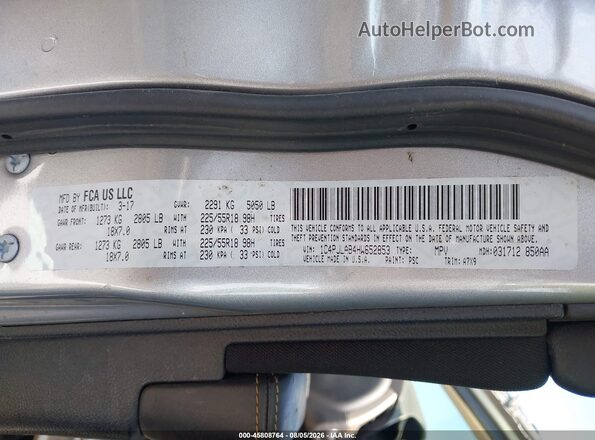 1C4PJLAB4HW652853 2017 JEEP CHEROKEE Gray Engine compartment view