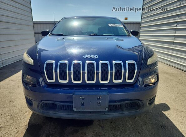 1C4PJLAB7GW114131 2016 JEEP CHEROKEE Blue Front view