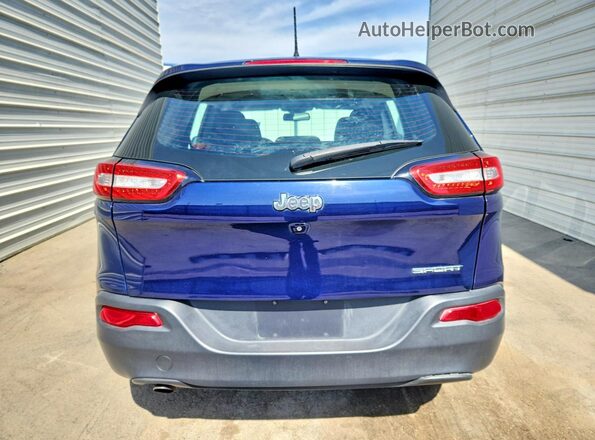 1C4PJLAB7GW114131 2016 JEEP CHEROKEE Blue Rear view