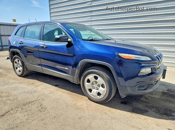 1C4PJLAB7GW114131 2016 JEEP CHEROKEE Blue Front right