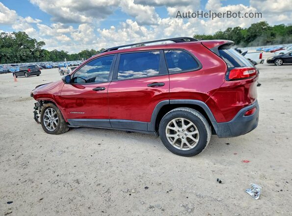 1C4PJLAB8HW548690 2017 JEEP CHEROKEE Burgundy Задня ліва чверть