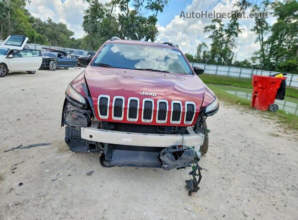 1C4PJLAB8HW548690 2017 JEEP CHEROKEE Burgundy Вид спереду