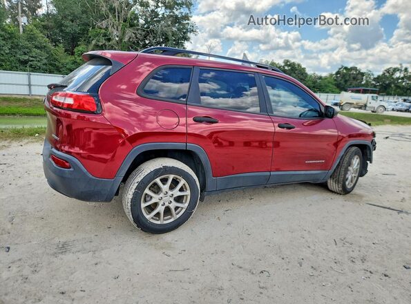 1C4PJLAB8HW548690 2017 JEEP CHEROKEE Burgundy Задня права чверть