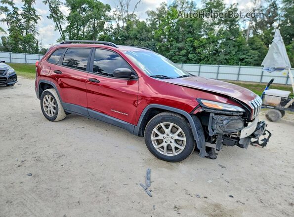 1C4PJLAB8HW548690 2017 JEEP CHEROKEE Burgundy Передня права чверть