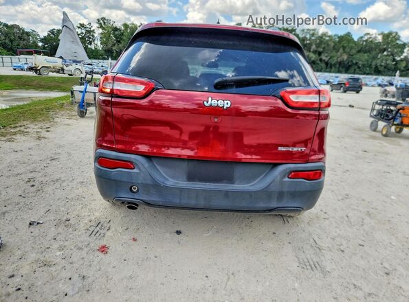 1C4PJLAB8HW548690 2017 JEEP CHEROKEE Burgundy Вид ззаду
