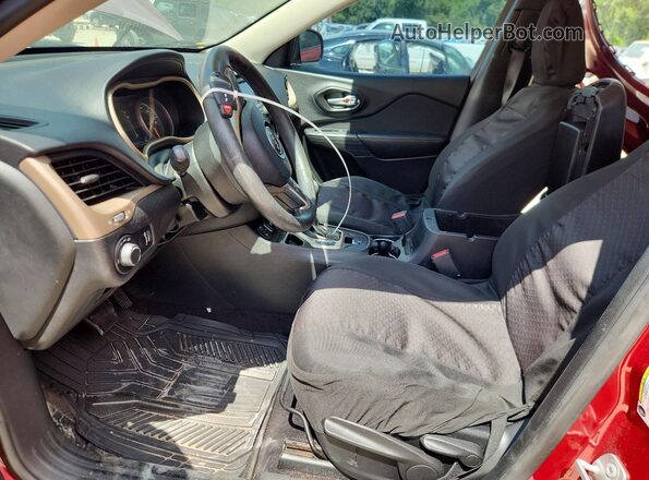 1C4PJLAB8HW548690 2017 JEEP CHEROKEE Burgundy Вид салону спереду
