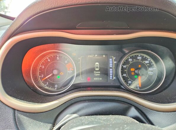 1C4PJLAB8HW548690 2017 JEEP CHEROKEE Burgundy Вид щитка приладів