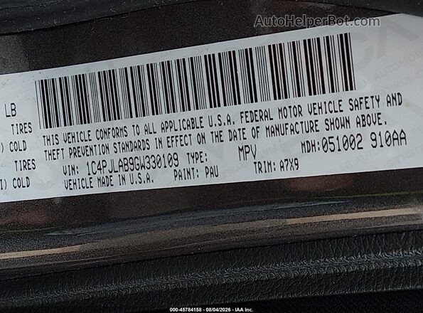 1C4PJLAB9GW330109 2016 JEEP CHEROKEE Серый Вид подкапотного пространства