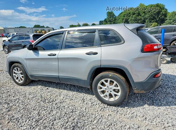1C4PJLAB9HD219072 2017 JEEP CHEROKEE Silver Trasero izquierdo