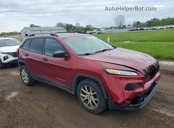 1C4PJLABXGW167891 2016 JEEP CHEROKEE Красный Передняя правая четверть