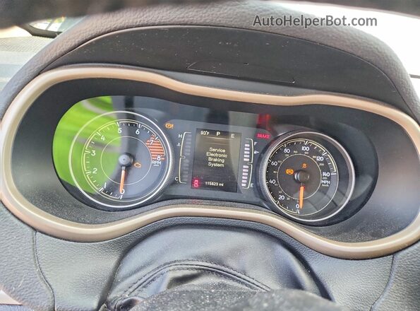 1C4PJLAS0GW351611 2016 JEEP CHEROKEE Black Instrument cluster view
