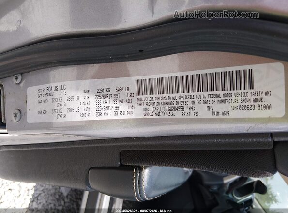 1C4PJLCB1GW264958 2016 JEEP CHEROKEE Silver Вид підкапотного простору