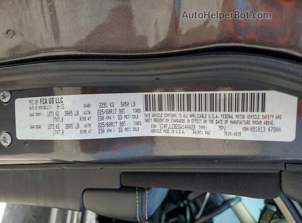 1C4PJLCB2GW144022 2016 JEEP CHEROKEE Gray Widok naklejki z numerem VIN