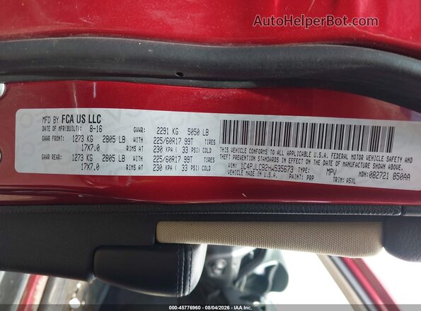 1C4PJLCB2HW535673 2017 JEEP CHEROKEE Red Engine compartment view