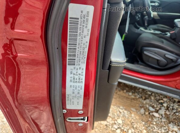 1C4PJLCB3HW619629 2017 JEEP CHEROKEE Maroon VIN კოდის სტიკერის ხედი