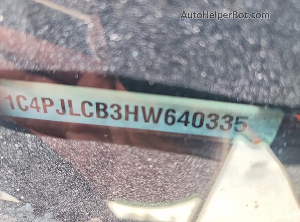 1C4PJLCB3HW640335 2017 JEEP CHEROKEE Red VIN կոդի պիտակի տեսք