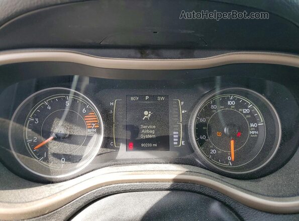 1C4PJLCB5GW302479 2016 JEEP CHEROKEE Синий Вид щитка приборов
