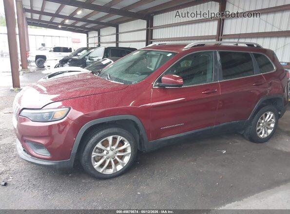 1C4PJLCB6KD222113 2019 JEEP CHEROKEE Burgundy Front left