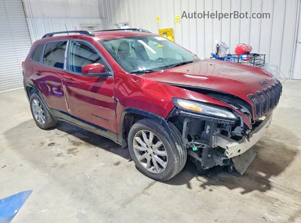 1C4PJLCB7JD612166 2018 JEEP CHEROKEE Maroon Przód prawy