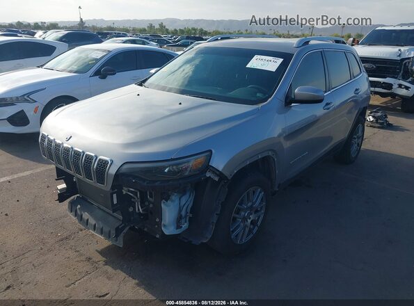 1C4PJLCB7KD108735 2019 JEEP CHEROKEE Silver წინა მარცხენა ხედი სამი მეოთხედიდან
