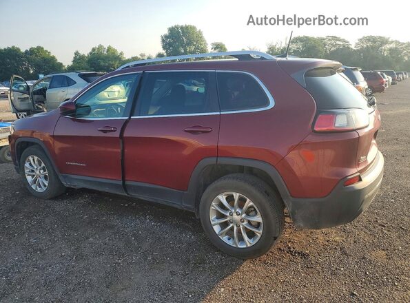 1C4PJLCB7KD145235 2019 JEEP CHEROKEE Maroon Trasero izquierdo