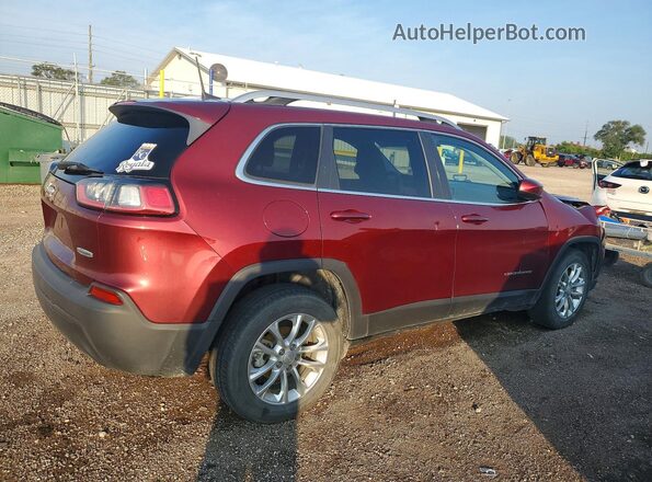 1C4PJLCB7KD145235 2019 JEEP CHEROKEE Maroon Trasero derecho