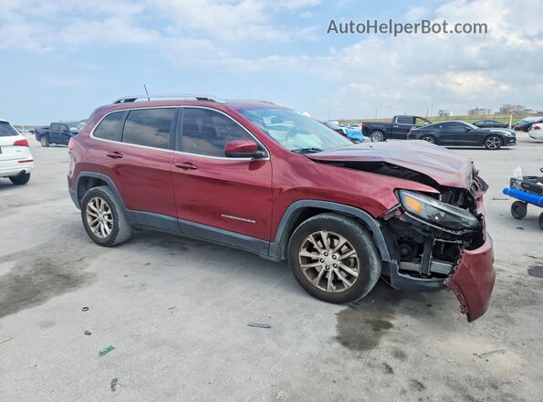 1C4PJLCB7KD145381 2019 JEEP CHEROKEE Темно-бордовый Передняя правая четверть