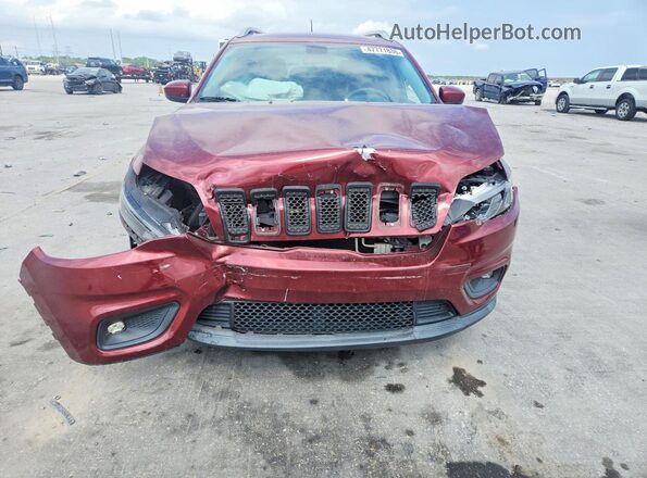 1C4PJLCB7KD145381 2019 JEEP CHEROKEE Темно-бордовый Вид спереди