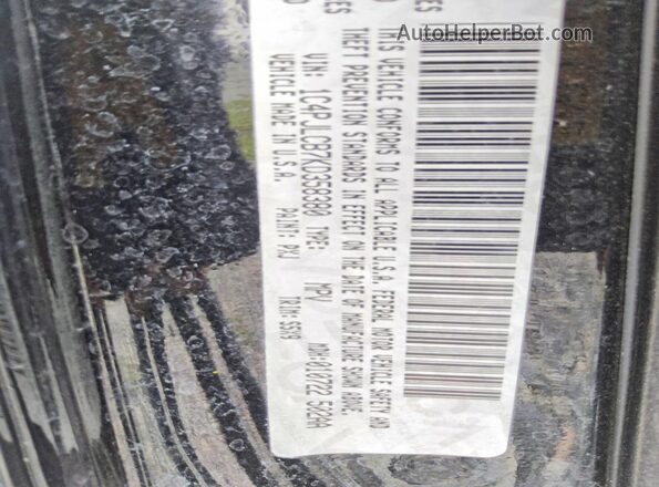 1C4PJLCB7KD358380 2019 JEEP CHEROKEE Black Widok naklejki z numerem VIN