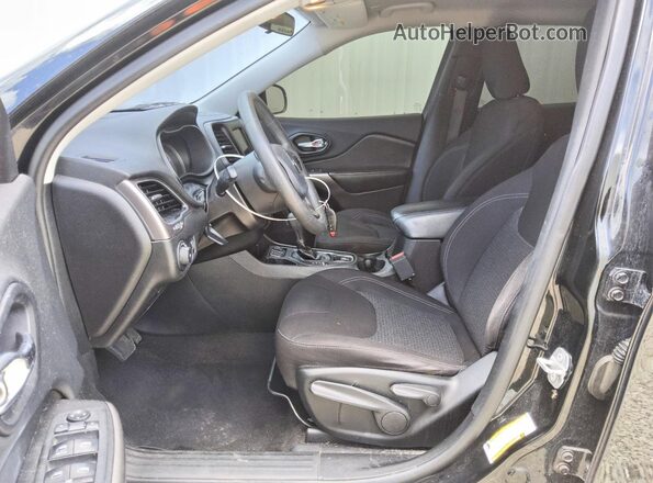 1C4PJLCB7KD358380 2019 JEEP CHEROKEE Black Widok wnętrza z przodu