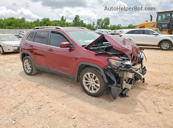 1C4PJLCB7KD365832 2019 JEEP CHEROKEE Burgundy Передня права чверть