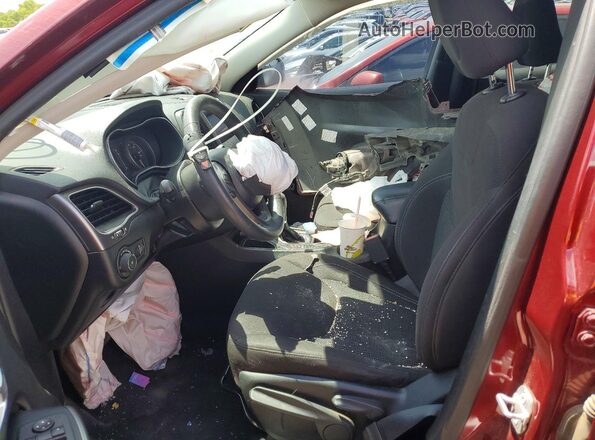 1C4PJLCB7KD365832 2019 JEEP CHEROKEE Burgundy Вид салону спереду