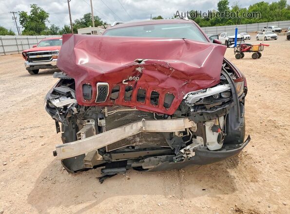 1C4PJLCB7KD365832 2019 JEEP CHEROKEE Burgundy Вид спереду