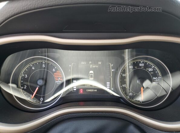 1C4PJLCBXJD544333 2018 JEEP CHEROKEE Gray Instrument cluster view