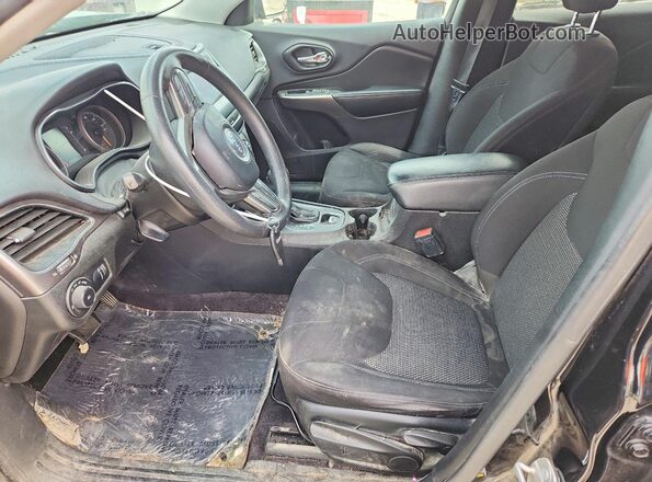 1C4PJLCBXKD262033 2019 JEEP CHEROKEE Black წინა სალონის ხედი