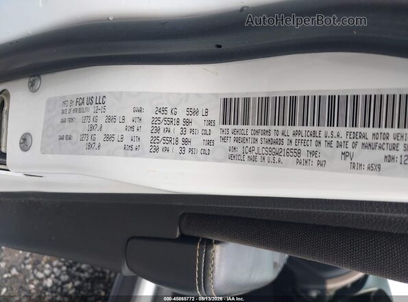 1C4PJLCS9GW216558 2016 JEEP CHEROKEE Белый Вид подкапотного пространства