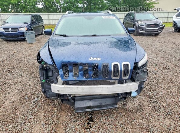 1C4PJLCX4JD584094 2018 JEEP CHEROKEE Blue წინა ხედი