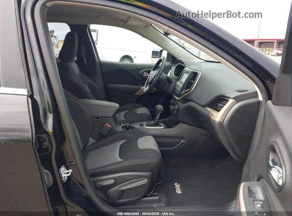 1C4PJLCX6JD595131 2018 JEEP CHEROKEE Black Widok wnętrza z przodu