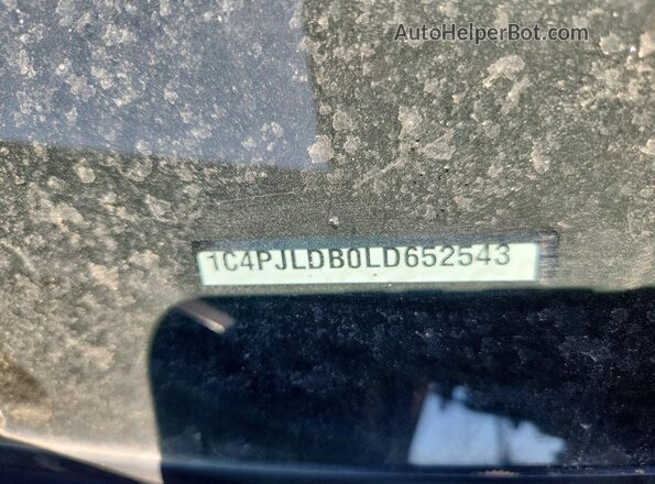 1C4PJLDB0LD652543 2020 JEEP CHEROKEE Blue VIN sticker view