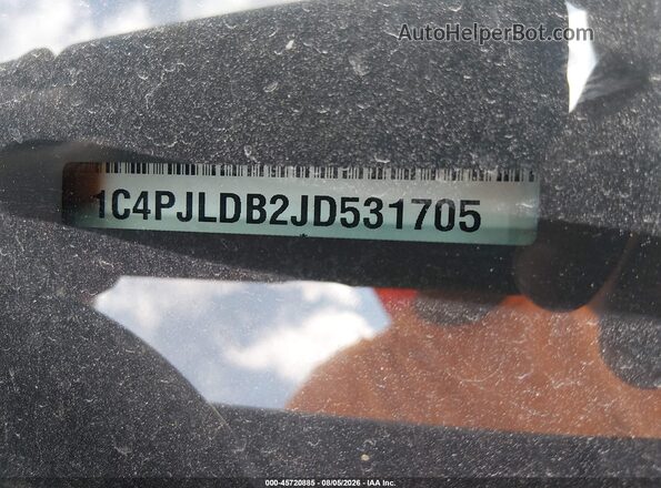 1C4PJLDB2JD531705 2018 JEEP CHEROKEE Gray ძრავის განყოფილების ხედი