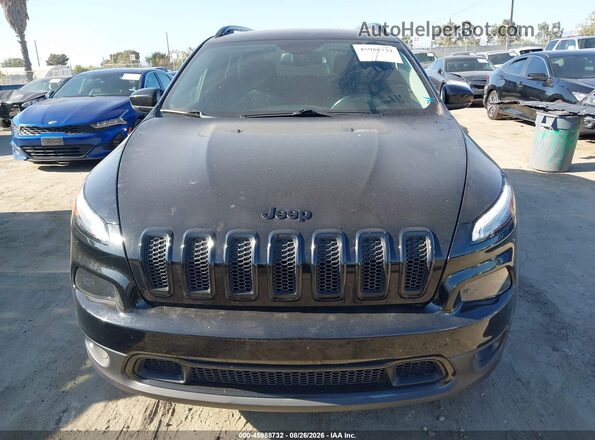 1C4PJLDB4HW561481 2017 JEEP CHEROKEE Black Widok zestawu wskaźników